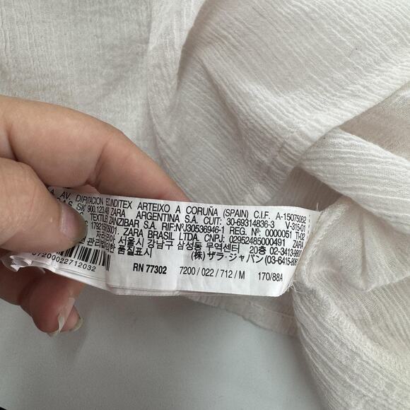 Zara‎ Basic Blouse Womens Medium Pink Black Embroidered Sleeveless Boho Top - Picture 5 of 7